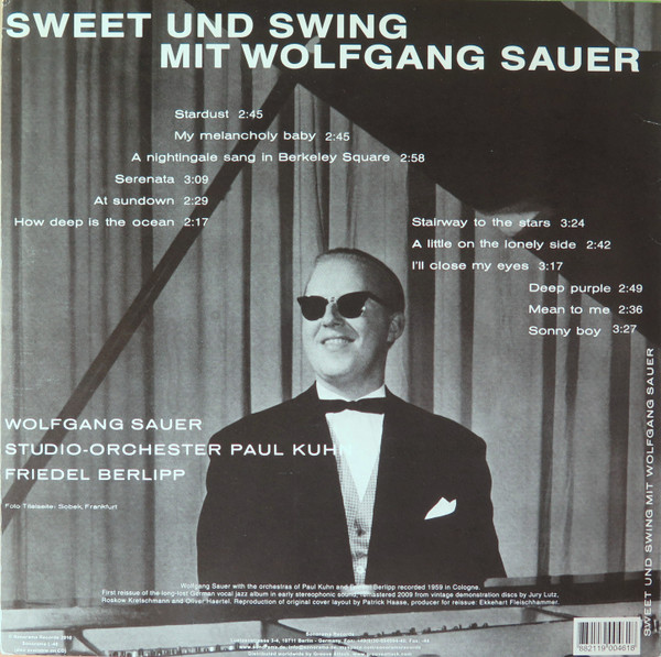 Cover zu Wolfgang Sauer - Sweet Und Swing | 2010 | Vinyl | Jazz | Germany Schallplatten Ankauf