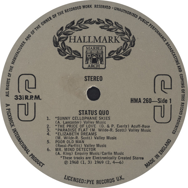 Cover zu Status Quo - Status Quo | 1978 | Vinyl | Rock | UK