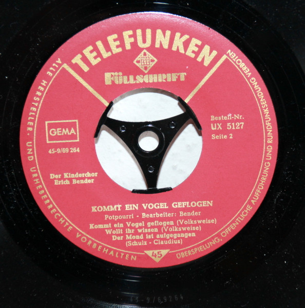 Cover zu Der Bendersche Kinderchor - Kommt Ein Vogel Geflogen | Vinyl | Children's | Germany