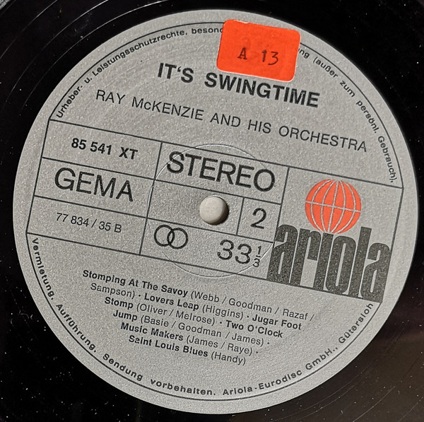 Cover zu Ray McKenzie And His Orchestra - It's Swingtime | Vinyl | Jazz | Germany