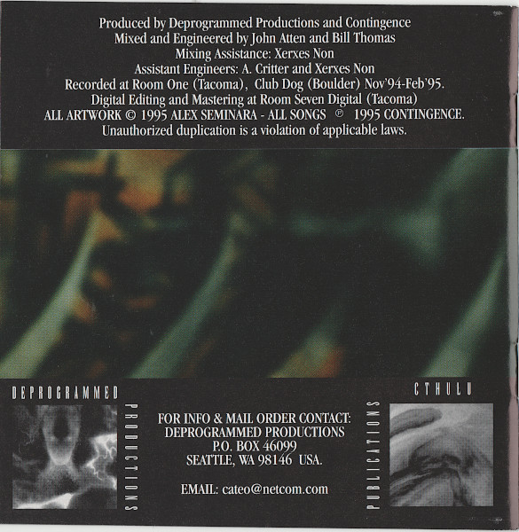 Cover zu Contingence - Dominion | 1995 | CD, Album | Electronic, Rock | US