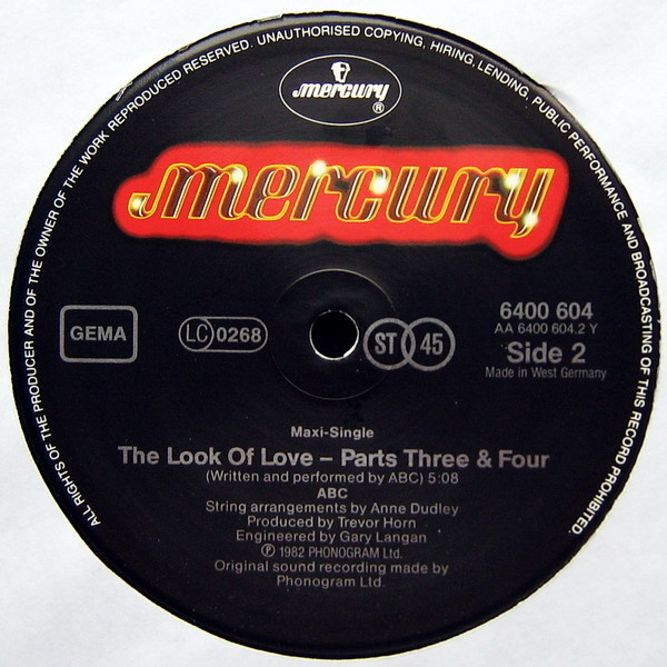 Cover zu ABC - The Look Of Love (Parts One, Two, Three & Four) | 1988 | Vinyl | Electronic | Germany