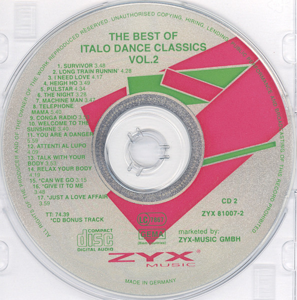 Cover zu Various - The Best Of Italo Dance Classics Vol. 2 | 1994 | CD, Compilation | Electronic, Funk / Soul | Germany
