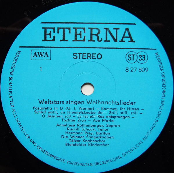 Cover zu Various - Weltstars Singen Weihnachtslieder | 1982 | Vinyl | Classical, Folk, World, & Country | German Democratic Republic (GDR)