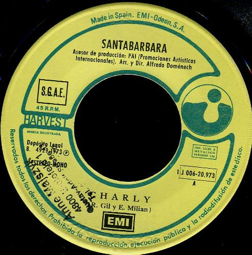Cover zu Santabarbara - Charly | 1973 | Vinyl | Pop | Spain