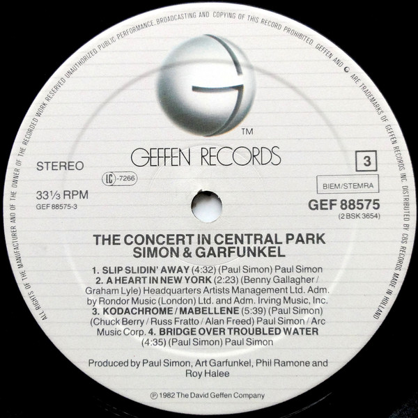 Cover zu Simon & Garfunkel - The Concert In Central Park | 1982 | 2xLP, Album, Gat | Rock, Pop, Folk, World, & Country | Europe