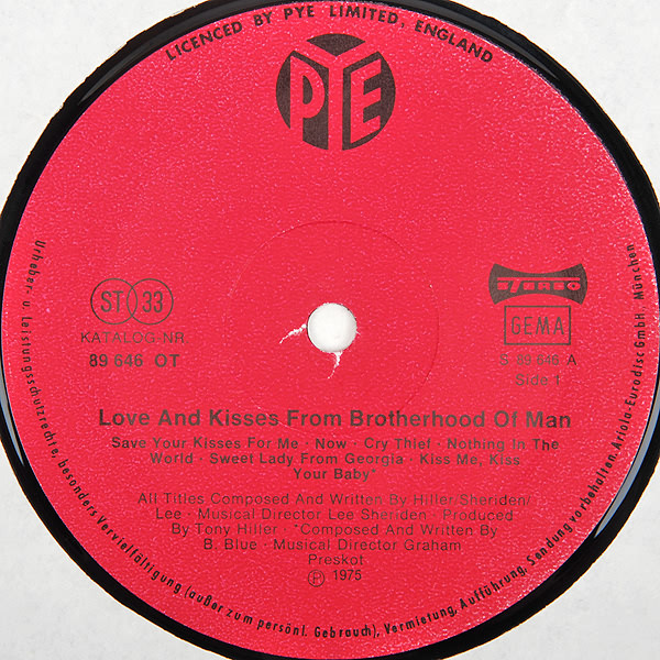 Cover zu Brotherhood Of Man - Love And Kisses From | 1976 | Vinyl | Funk / Soul, Pop | Germany Schallplatten Ankauf