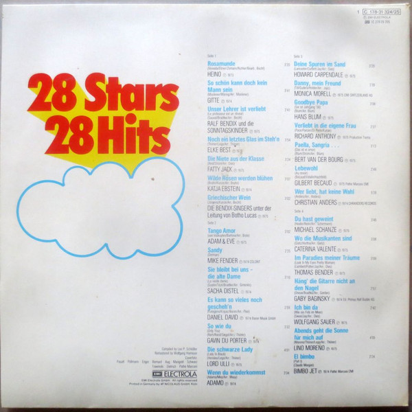 Cover zu Various - 28 Stars 28 Hits - Die Große Hitparade 6 | 1975 | Vinyl | Pop | Germany