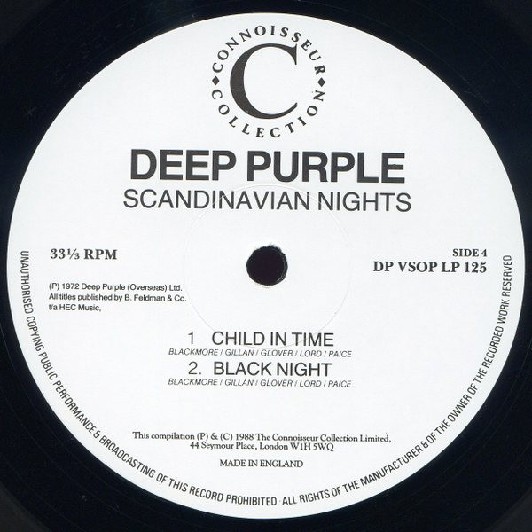 Cover zu Deep Purple - Scandinavian Nights (Live In Stockholm 1970) | 1988 | Vinyl | Rock | UK