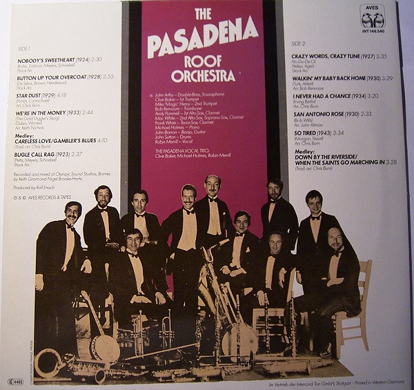 Cover zu The Pasadena Roof Orchestra - Crazy Words, Crazy Tunes | 1982 | Vinyl, LP, Album, Stereo | Jazz | Germany Schallplatten Ankauf