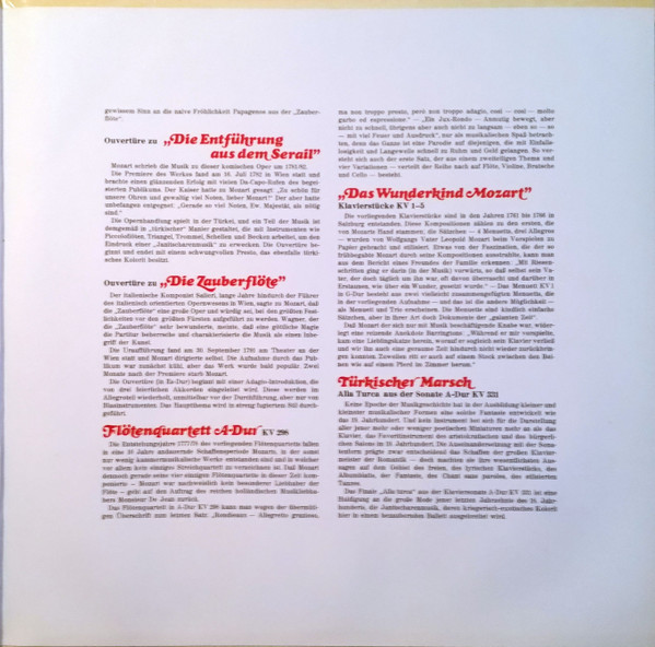 Cover zu Various - Wolfgang Amadeus Mozart | 1976 | Vinyl | Classical | Germany