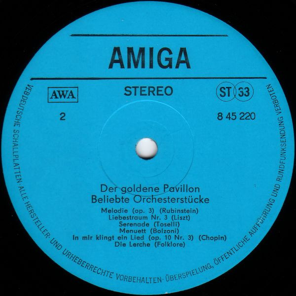 Cover zu Various - Der Goldene Pavillon - Beliebte Orchesterstücke | 1982 | Vinyl | Classical | German Democratic Republic (GDR)