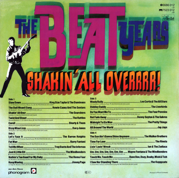 Cover zu Various - The Beat Years: Shakin' All Overrrr! | Vinyl | Rock | Germany Schallplatten Ankauf