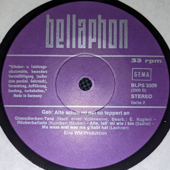 Cover zu 3 Mecky's - Geh' Alte Schau Mi Net So Teppert An | Vinyl, LP, Album, Stereo, Special Edition, Repress | Pop, Folk, World, & Country | Austria