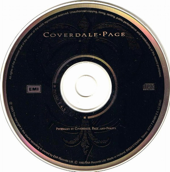 Cover zu Coverdale Page - Coverdale • Page | 1993 | CD, Album, Stereo | Rock | Europe