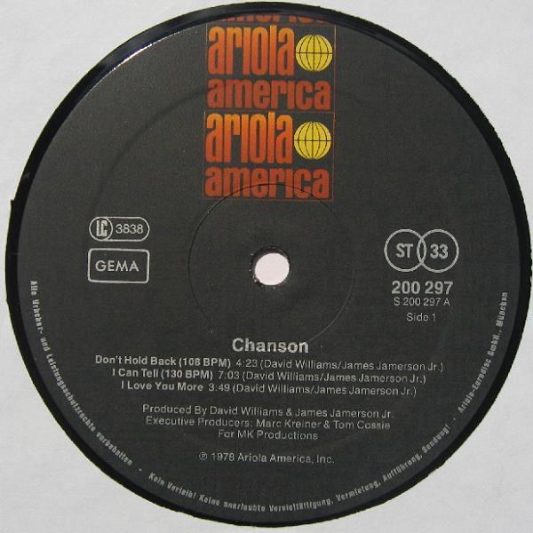 Cover zu Chanson - Chanson | 1978 | Vinyl | Funk / Soul | Germany