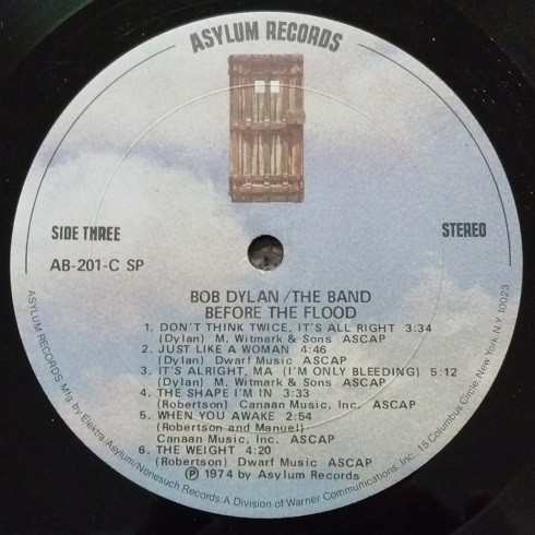 Cover zu Bob Dylan / The Band - Before The Flood | 1974 | Vinyl, LP, Album | Rock | US