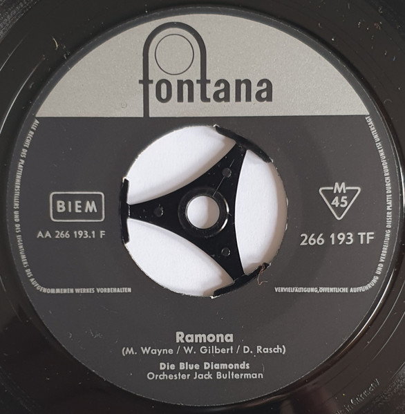 Cover zu The Blue Diamonds - Ramona / Liebe Mich! | 1960 | Vinyl | Pop | Germany