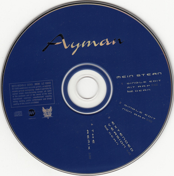 Cover zu Ayman (2) - Mein Stern | 2000 | Vinyl | Hip Hop, Funk / Soul, Pop | Germany