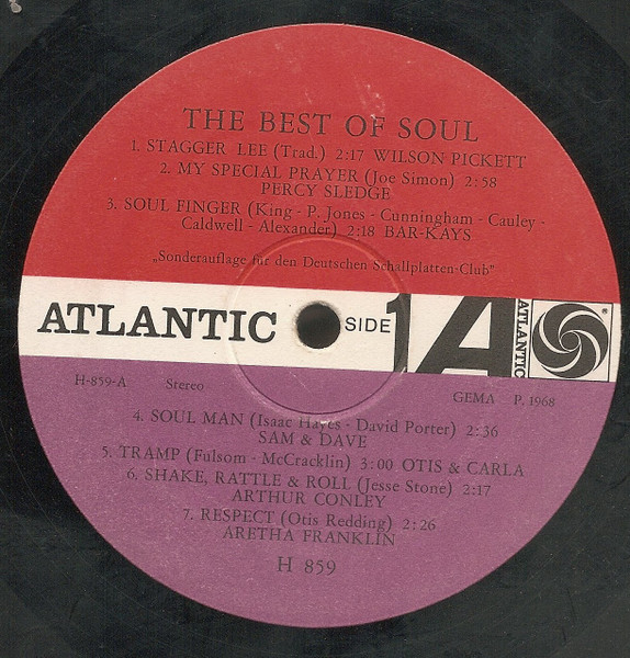 Cover zu Various - The Best Of Soul | 1968 | Vinyl | Funk / Soul | Germany