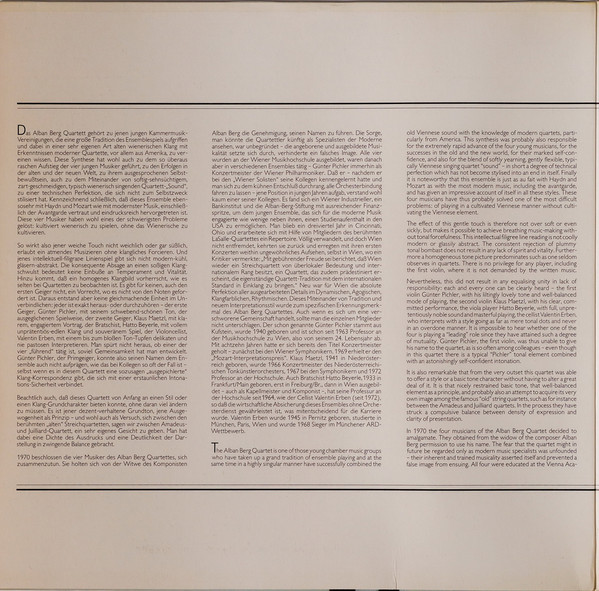 Cover zu Wolfgang Amadeus Mozart / Joseph Haydn - Alban Berg Quartett - »Frühlingsquartett« / »Reiterquartett« | 1977 | Vinyl | Classical | Germany Schallplatten Ankauf