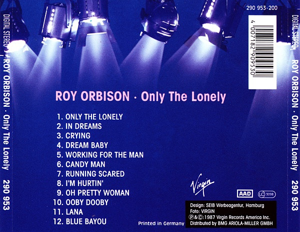 Cover zu Roy Orbison - Only The Lonely | 1992 | Vinyl | Rock | Europe