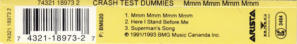 Cover zu Crash Test Dummies - Mmm Mmm Mmm Mmm | 1993 | Vinyl | Rock | Europe