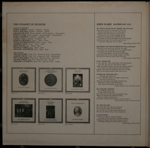 Cover zu John Ward (5), The Consort Of Musicke - Madrigals 1613 | 1981 | Vinyl, LP, Album | Classical | UK