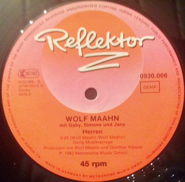 Cover zu Wolf Maahn - Sag' Mir Wo Die Blumen Sind | 1982 | Vinyl | Rock, Pop | Germany
