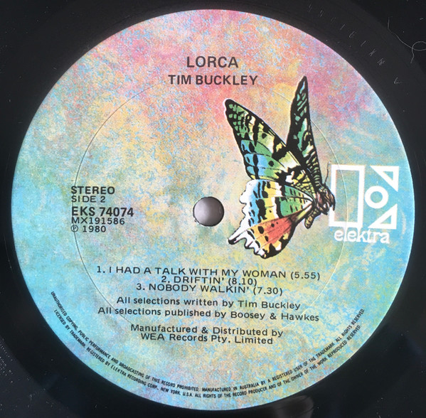 Cover zu Tim Buckley - Lorca | 1980 | Vinyl | Jazz, Rock, Folk, World, & Country | Australia