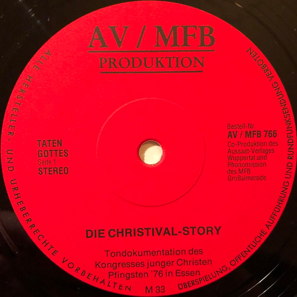 Cover zu Various - Christival-Story | 1976 | Vinyl | Funk / Soul, Non-Music, Folk, World, & Country | Germany