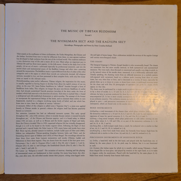 Cover zu The Nyingmapa Sect / The Kagyupa Sect - Tibet I (The Music Of Tibetan Buddhism) | Vinyl | Non-Music, Folk, World, & Country | Germany Schallplatten Ankauf
