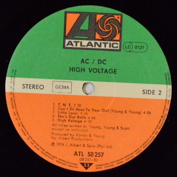 Cover zu AC/DC - High Voltage | Vinyl | Rock | Germany