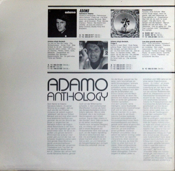 Cover zu Adamo - Anthology | Vinyl | Pop | Germany