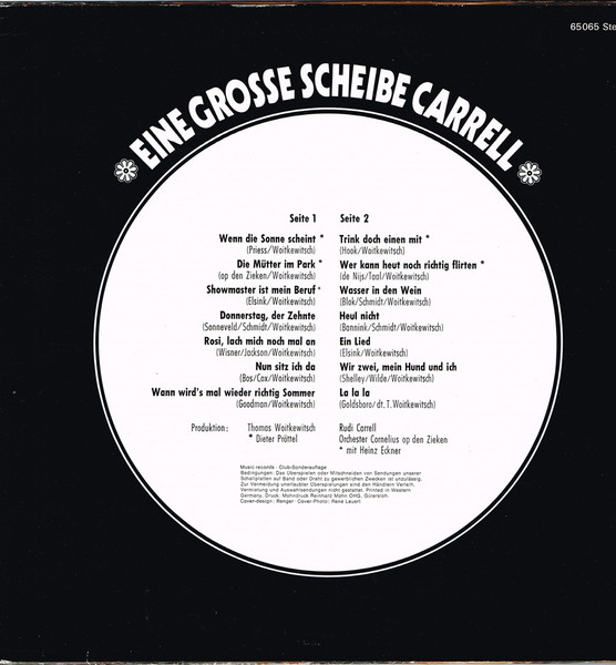 Cover zu Rudi Carrell - Eine Grosse Scheibe Carrell | 1976 | Vinyl | Pop | Germany