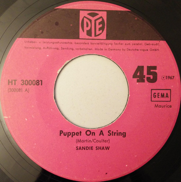 Cover zu Sandie Shaw - Puppet On A String | 1967 | Vinyl | Rock, Pop | Germany