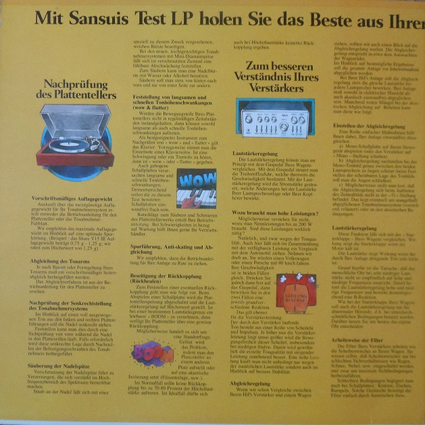 Cover zu Various - Willkommen In Sansuis Wundervoller Klangwelt. | Vinyl | Jazz, Rock, Latin, Pop, Classical | Germany Schallplatten Ankauf