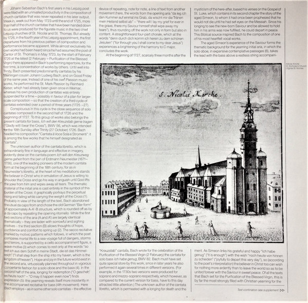 Cover zu Siegfried Lorenz, Neues Bachisches Collegium Musicum Leipzig ; Max Pommer / Johann Sebastian Bach - Kantaten (Cantatas ∙ Cantates) | 1984 | Vinyl | Classical | Germany Schallplatten Ankauf