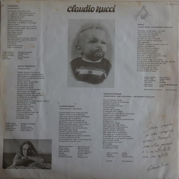Cover zu Claudio Nucci - Claudio Nucci | 1981 | Vinyl | Latin | Brazil Schallplatten Ankauf