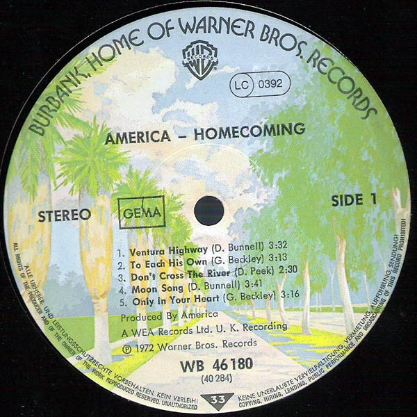 Cover zu America (2) - Homecoming | Vinyl | Rock | Germany