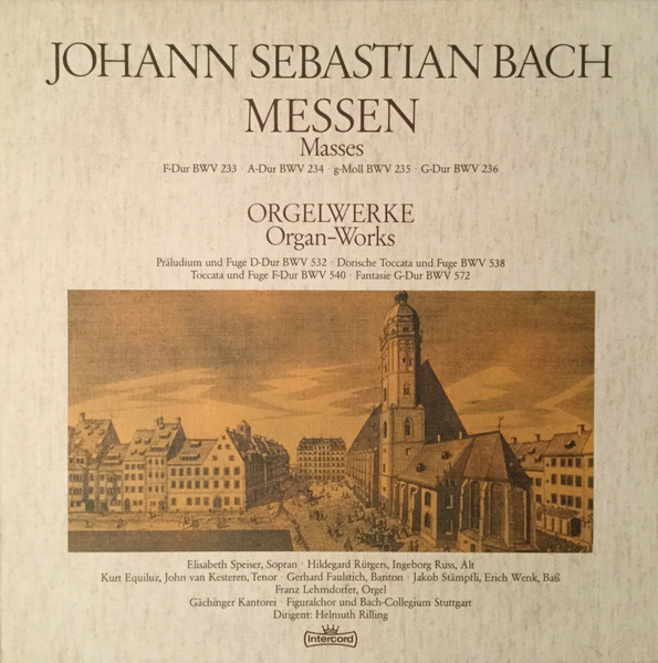 Bild Johann Sebastian Bach, Franz Lehrndorfer, Gächinger Kantorei Stuttgart, Figuralchor Der Gedächtniskirche Stuttgart, Bachcollegium Stuttgart, Helmuth Rilling – Messen = Masses / Orgelwerke = Schallplatten Ankauf