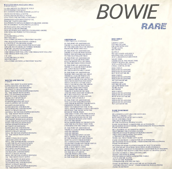 Cover zu David Bowie - Rare | 1982 | Vinyl, LP, Stereo, Compilation | Rock, Funk / Soul, Pop | Germany
