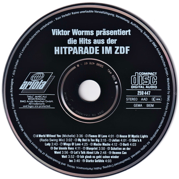 Cover zu Various - Viktor Worms Präsentiert Die Hits Aus der Hitparade Im ZDF | 1988 | Vinyl | Electronic, Pop | Germany Schallplatten Ankauf