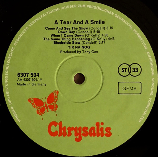 Cover zu Tír na nÓg - A Tear And A Smile | 1972 | Vinyl, LP, Album | Rock, Folk, World, & Country | Germany