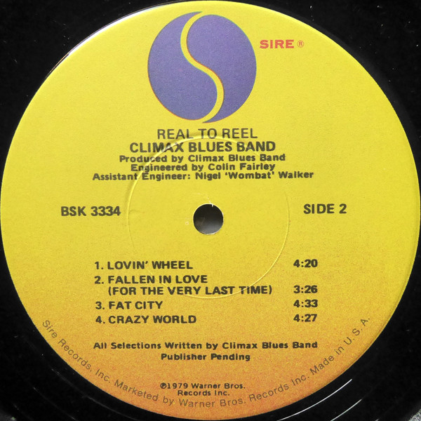 Cover zu Climax Blues Band - Real To Reel | 1979 | Vinyl | Rock, Blues | US