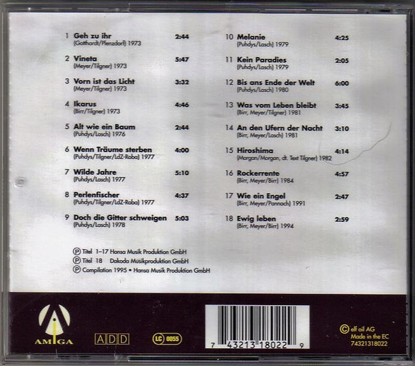 Cover zu Puhdys - Die Hit-Singles | 1995 | CD, Compilation | Rock | Germany