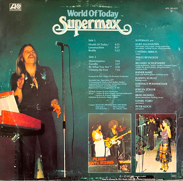 Cover zu Supermax - World Of Today | 1977 | Vinyl, LP, Album, Stereo | Electronic, Funk / Soul | Germany