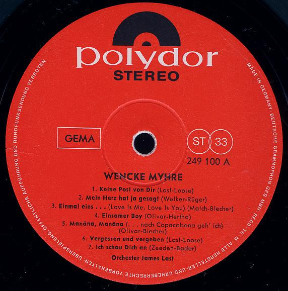 Cover zu Wencke Myhre - Wencke Myhre | 1966 | Vinyl, LP, Album | Pop | Germany Schallplatten Ankauf