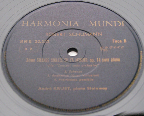 Cover zu Robert Schumann - André Krust - Concert Sans Orchestre | Vinyl | Classical | France Schallplatten Ankauf
