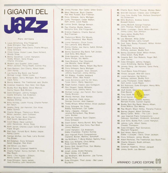 Cover zu Buddy Rich Big Band, Steve Marcus, Danny Hayes, Bob Mintzer - I Giganti Del Jazz Vol. 11 | 1980 | Vinyl | Jazz | Italy Schallplatten Ankauf